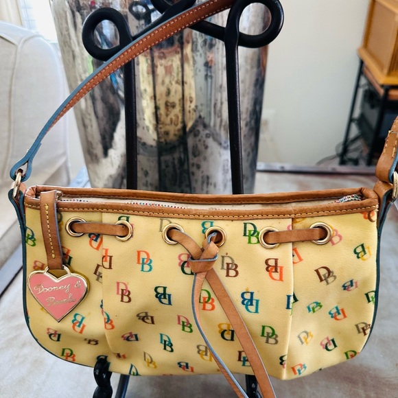 Dooney & Bourke Handbags - Dooney & Bourke Iconic Y2K 🌈 Rainbow Monogram Logo “IT” Shoulder Bag!!!